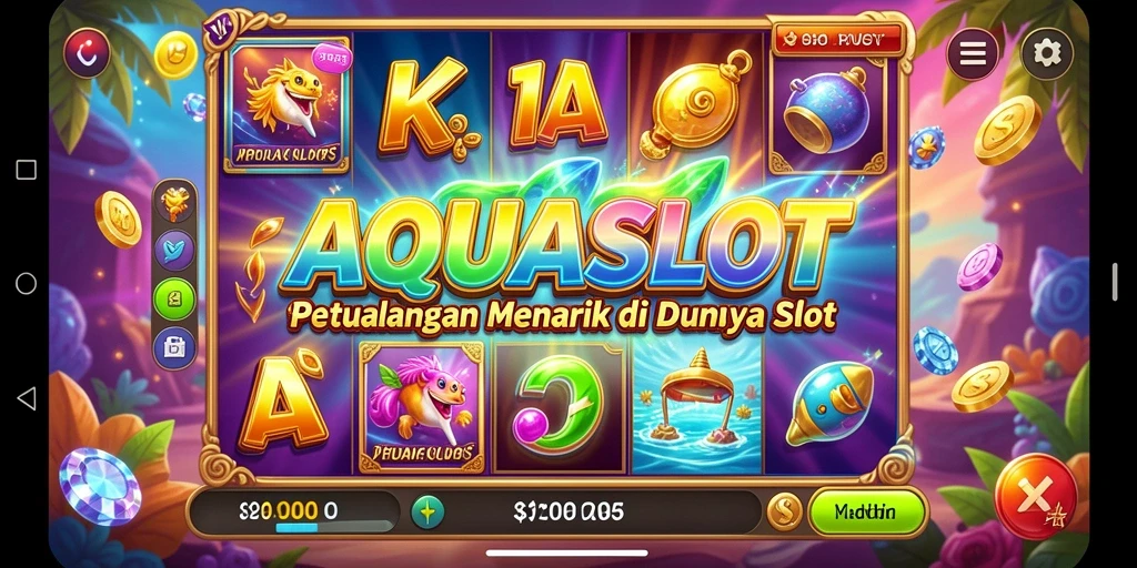 Screenshot gameplay AQUASLOT menampilkan aksi seru dan grafik menawan.