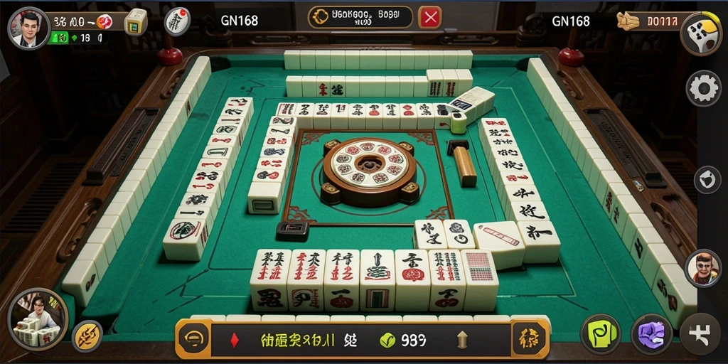 Tampilan gameplay Mahjong yang menakjubkan di GN168.