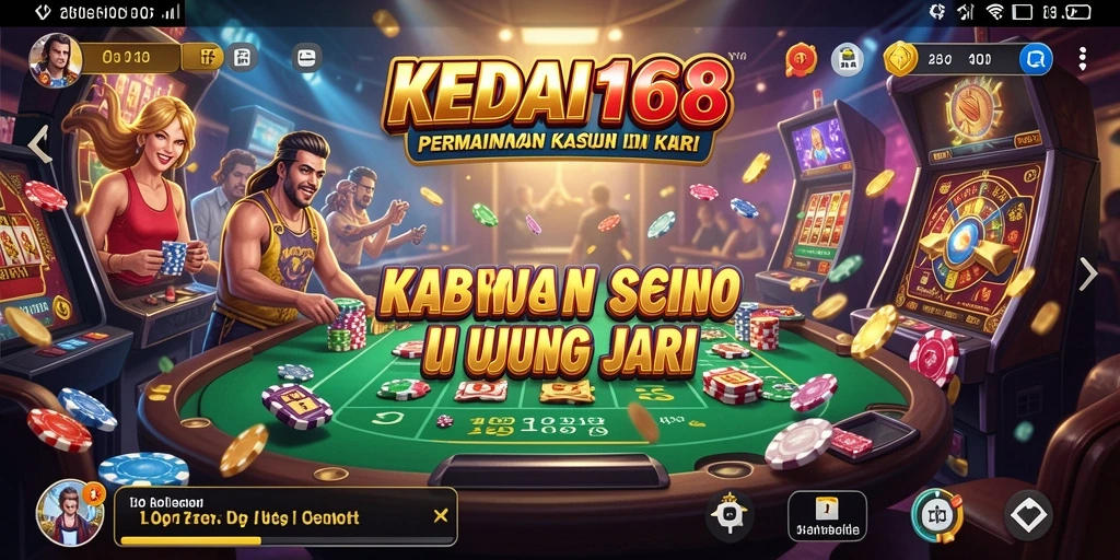 Tampilan gameplay menarik dari KEDAI168 dalam aplikasi Kasino.