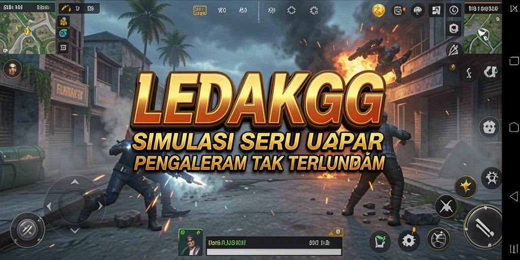 Tampilan gameplay yang menakjubkan di LEDAKGG.