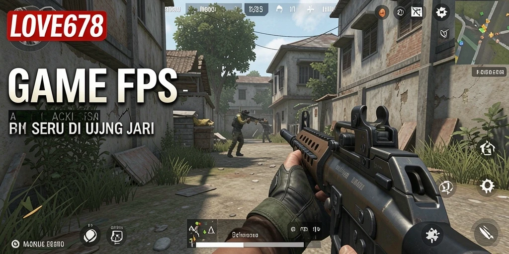 Screenshot menunjukkan pertarungan seru dalam LOVE678 FPS.