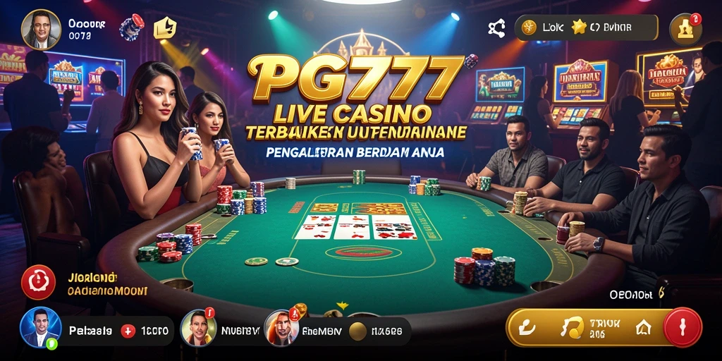 Tampilan menarik dari gameplay Live Casino di PG777.