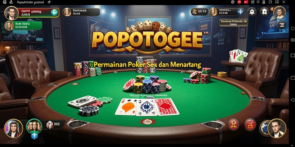 Screenshot utama POPOTOGEL menampilkan aksi seru bermain Poker.