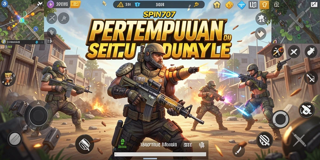 Gameplay intens dalam SPIN707 di arena pertarungan Battle Royale.