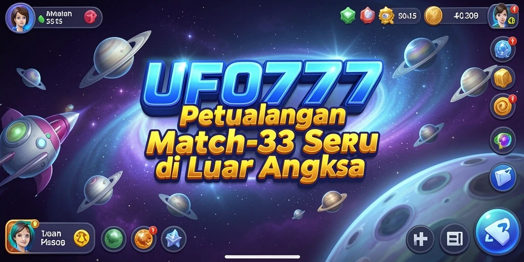 Gameplay seru Match-3 di UFO777 dengan grafis menawan.