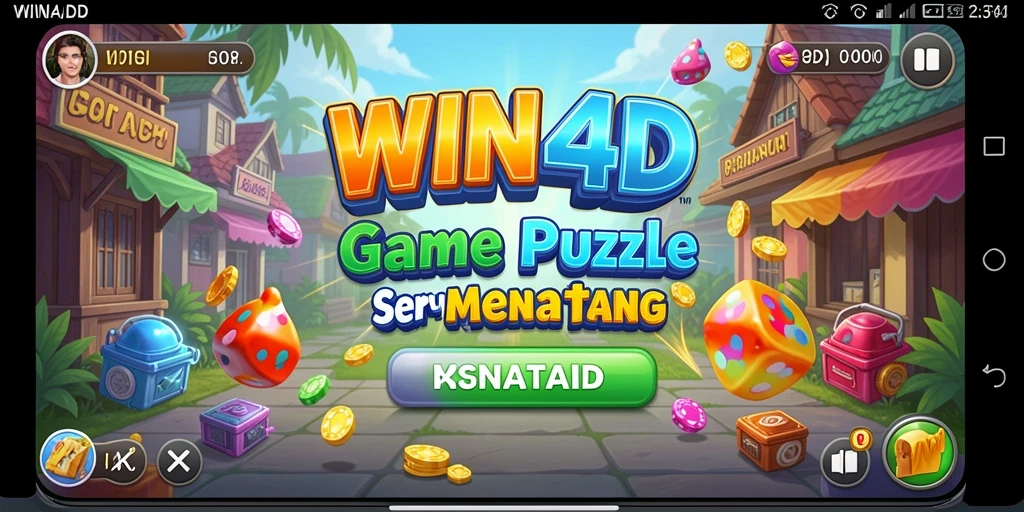 Gameplay seru WIN4D yang menantang setiap pemecah teka-teki.